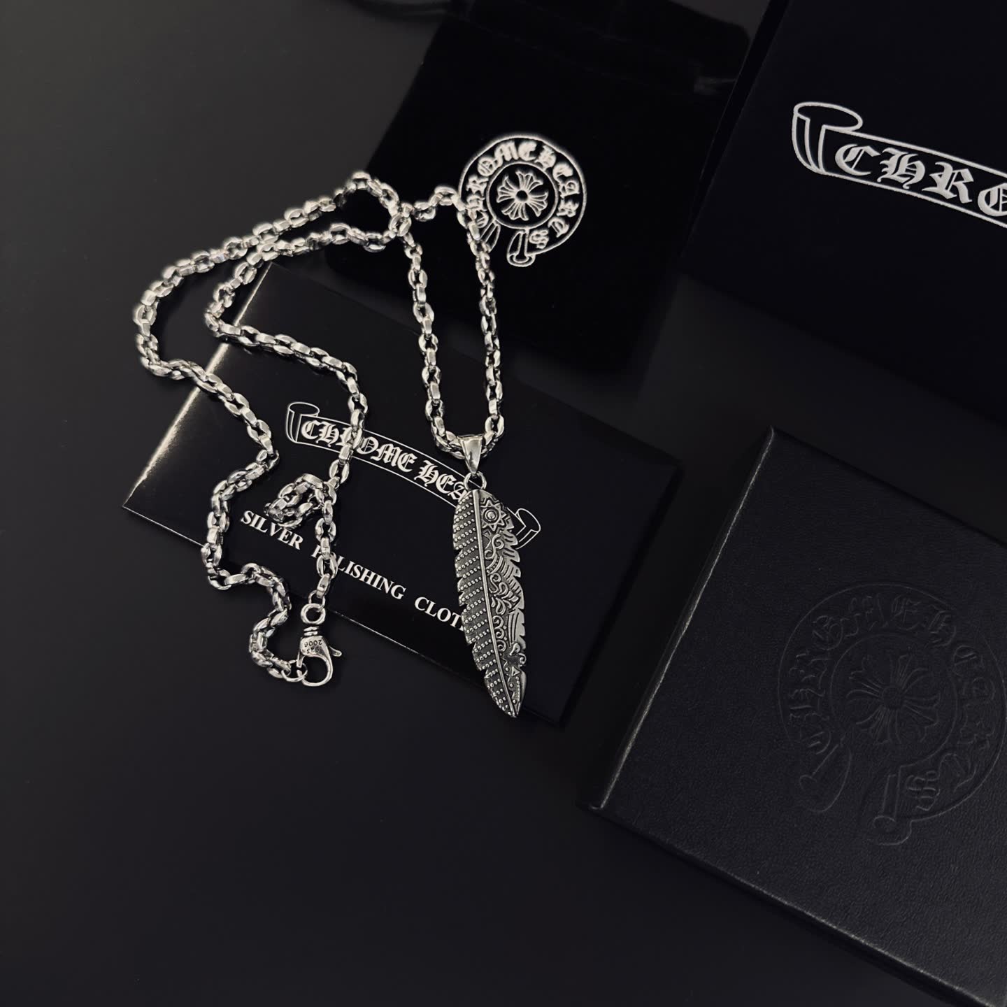 Chrome Hearts Feather Pendant Necklace